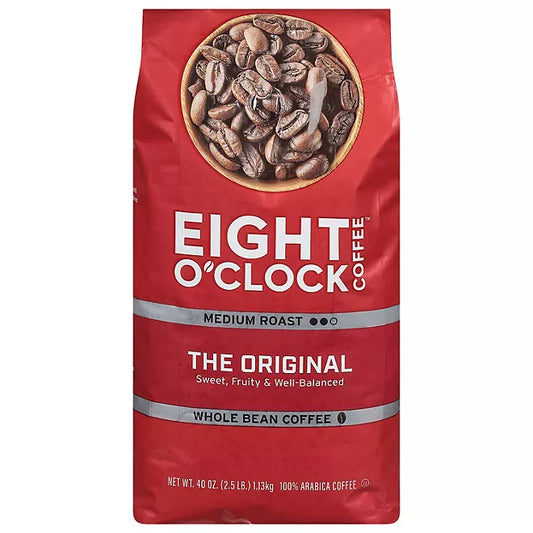 Eight O'Clock The Original Medium Roast Whole Bean Coffee, 40 oz.
