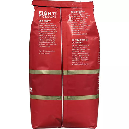 Eight O'Clock The Original Medium Roast Whole Bean Coffee, 40 oz.