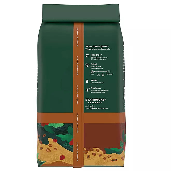 Starbucks House Blend Medium Roast Whole Bean Coffee, 40 oz.