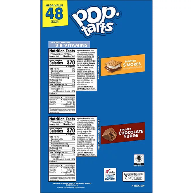 Pop-Tarts Chocolate Variety Pack, 48 ct.