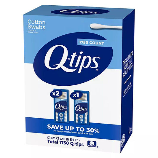 Q-tips Cotton Swabs, 1750 ct., 3 pk.